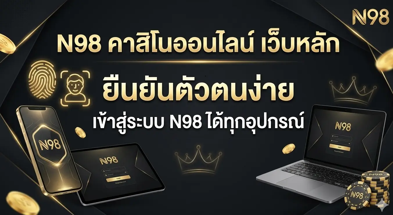 N98 คาสิโนออนไลน์ เว็บหลัก ยืนยันตัวตนง่าย เข้าสู่ระบบ N98 ได้ทุกอุปกรณ์